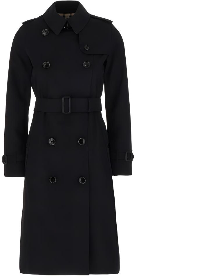 women-burberry-fw-23-black-double-breasted-long-casual-belted-cotton-coat-80794121