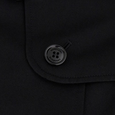 (W) Burberry FW23 Mantel Hitam Panjang Double-Breasted Sabuk Bahan Katun Kasual. 80794121 Shop (W) Burberry FW23 Mantel Hitam Panjang Double-Breasted Sabuk Bahan Katun Kasual. 80794121