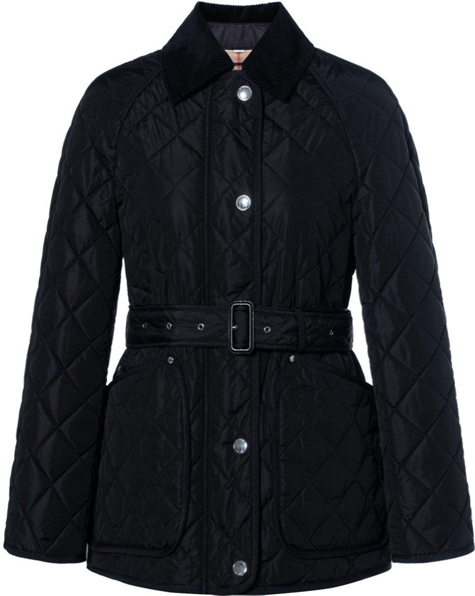 women-burberry-fw-23-black-fitted-cotton-jacket-mid-length-coat-8071843