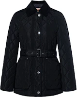 (Women) Burberry FW23 Black Fitted Cotton Jacket Mid-Length Coat 8071843 (Women) Burberry FW23 Black Fitted Cotton Jacket Mid-Length Coat 8071843