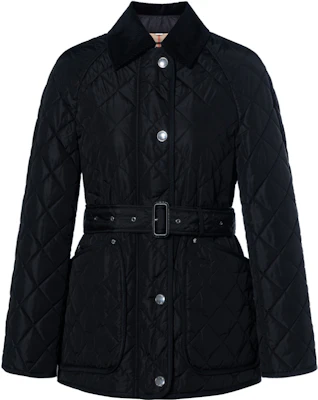 (Women) Burberry FW23 Black Fitted Cotton Jacket Mid-Length Coat 8071843 Buy (Women) Burberry FW23 Black Fitted Cotton Jacket Mid-Length Coat 8071843