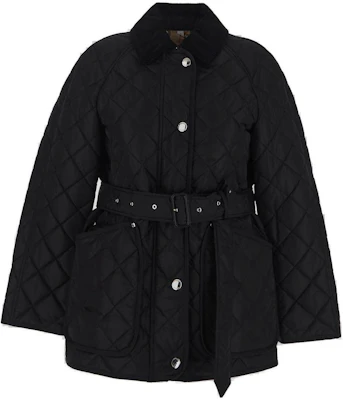 (Women) Burberry FW23 Black Fitted Cotton Jacket Mid-Length Coat 8071843 Order (Women) Burberry FW23 Black Fitted Cotton Jacket Mid-Length Coat 8071843