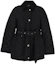 Order (Women) Burberry FW23 Black Fitted Cotton Jacket Mid-Length Coat 8071843