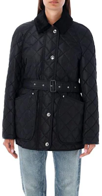 (Women) Burberry FW23 Black Fitted Cotton Jacket Mid-Length Coat 8071843 Shop (Women) Burberry FW23 Black Fitted Cotton Jacket Mid-Length Coat 8071843