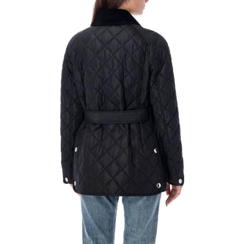 (Women) Burberry FW23  Black Fitted Cotton Jacket Mid-Length Coat 8071843 圖 5