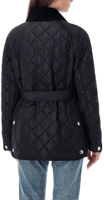 (Women) Burberry FW23 Black Fitted Cotton Jacket Mid-Length Coat 8071843 Purchase (Women) Burberry FW23 Black Fitted Cotton Jacket Mid-Length Coat 8071843