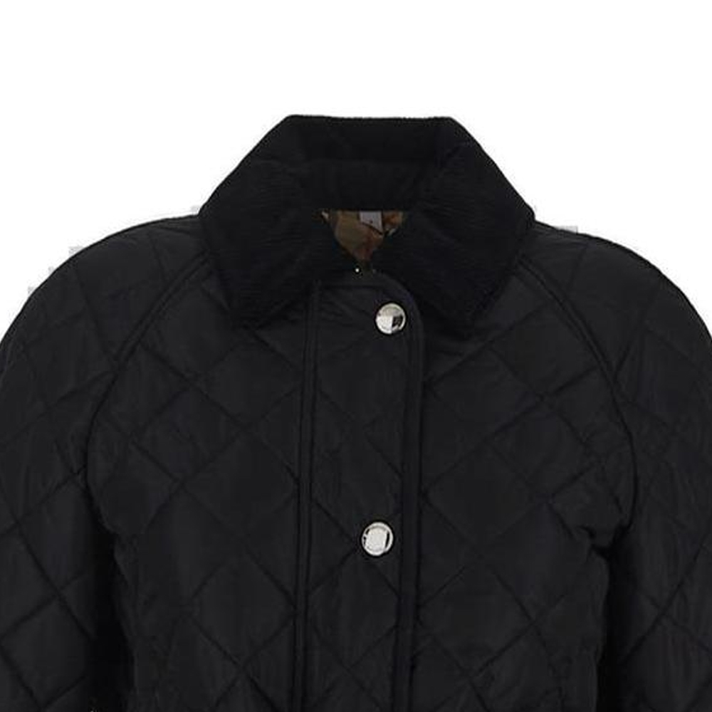(Women) Burberry FW23  Black Fitted Cotton Jacket Mid-Length Coat 8071843 圖 6
