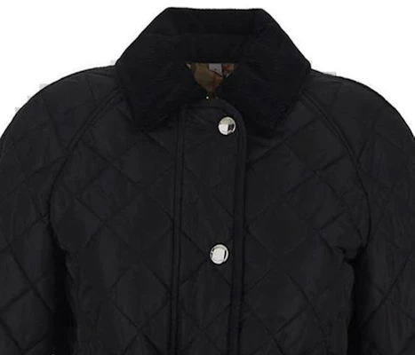(Women) Burberry FW23 Black Fitted Cotton Jacket Mid-Length Coat 8071843 Details for (Women) Burberry FW23 Black Fitted Cotton Jacket Mid-Length Coat 8071843