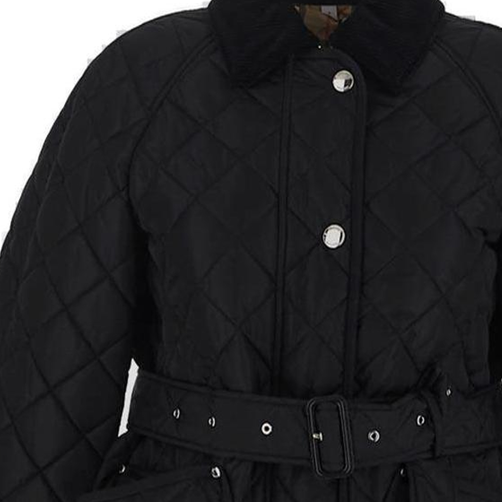 (Women) Burberry FW23  Black Fitted Cotton Jacket Mid-Length Coat 8071843 圖 7