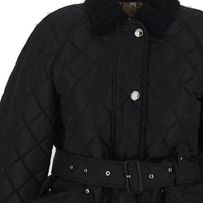 (Women) Burberry FW23 Black Fitted Cotton Jacket Mid-Length Coat 8071843 Sizing (Women) Burberry FW23 Black Fitted Cotton Jacket Mid-Length Coat 8071843
