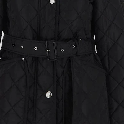 (Women) Burberry FW23 Black Fitted Cotton Jacket Mid-Length Coat 8071843 Cheap (Women) Burberry FW23 Black Fitted Cotton Jacket Mid-Length Coat 8071843
