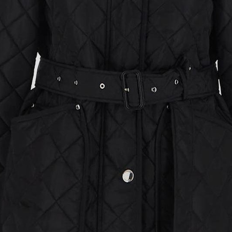 (Women) Burberry FW23  Black Fitted Cotton Jacket Mid-Length Coat 8071843 圖 9