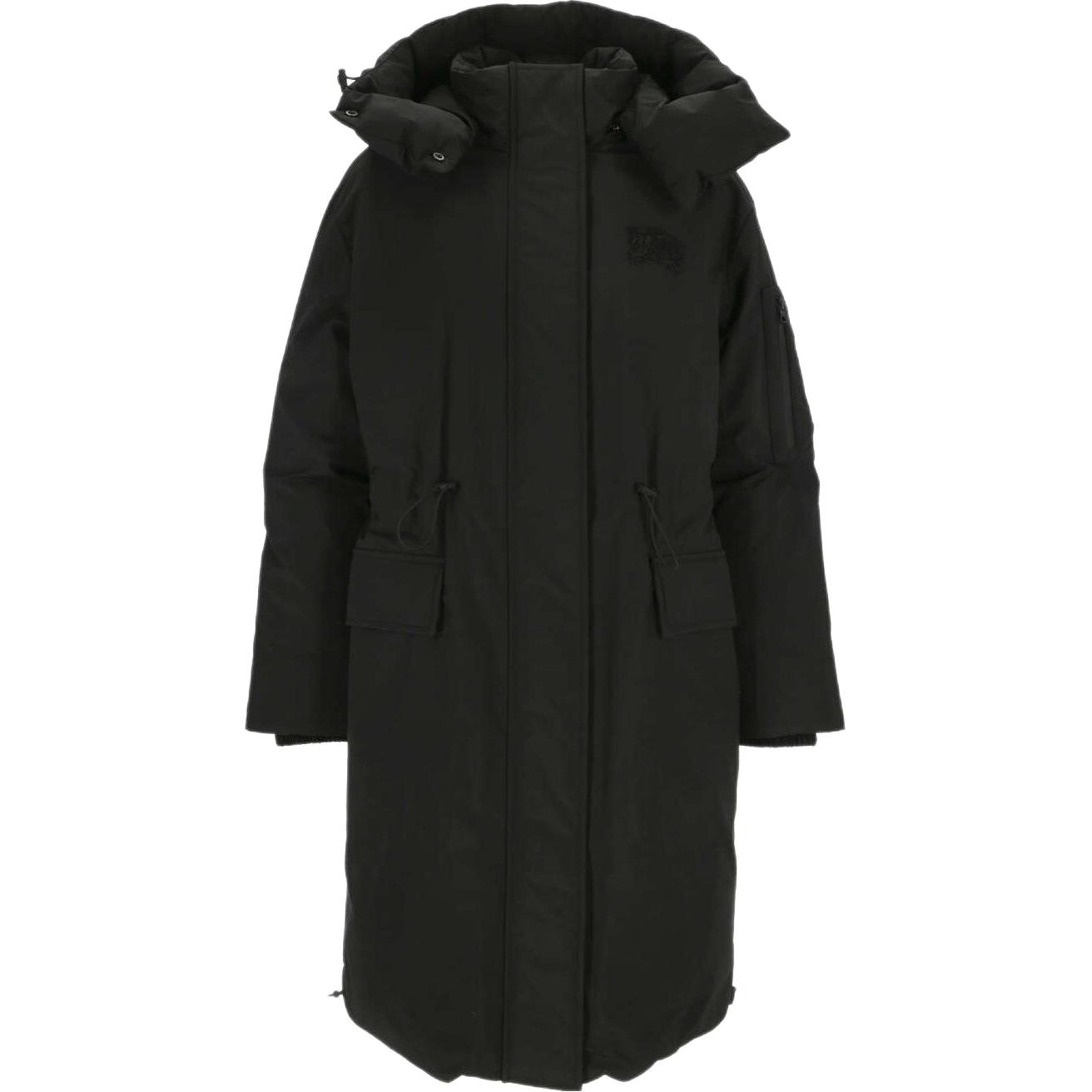 (Women) Burberry FW23  Black Mid-Length Coat with Detachable Hood. 80726711