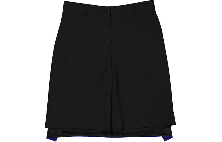 Order (W) 버버리 FW23 블랙 미드라이즈 패치워크 캐주얼 반바지. 80467671