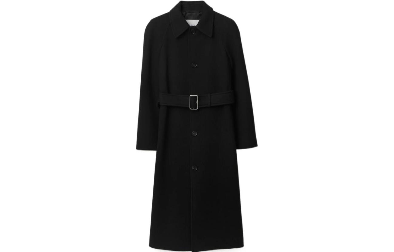 (Women) Burberry FW23  Black Single-Breasted Belted Long Sleeve Coat. 80773571 圖 2