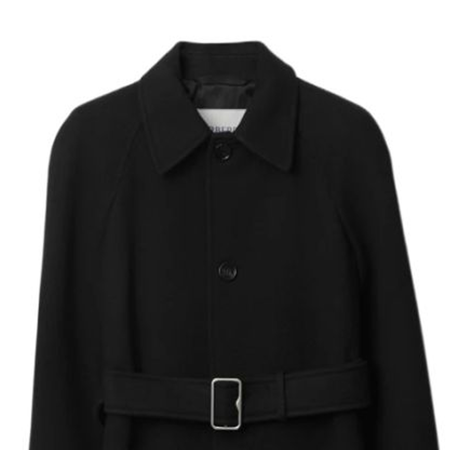 (Women) Burberry FW23  Black Single-Breasted Belted Long Sleeve Coat. 80773571 圖 3