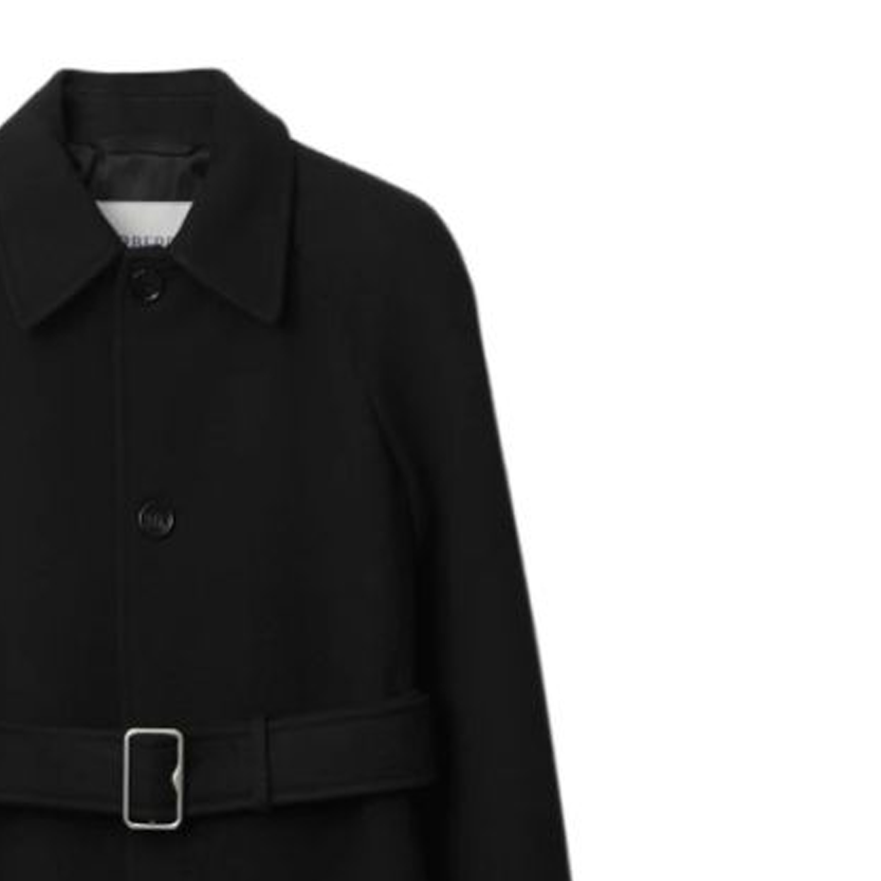 (Women) Burberry FW23  Black Single-Breasted Belted Long Sleeve Coat. 80773571 圖 4