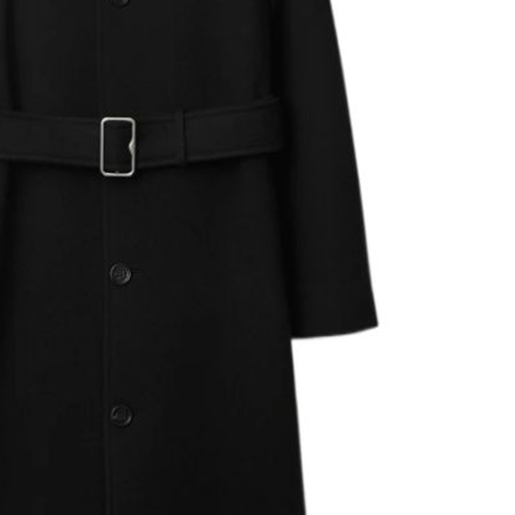 (Women) Burberry FW23  Black Single-Breasted Belted Long Sleeve Coat. 80773571 圖 5