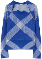 (Women) Burberry FW23 Blue Color-Blend Casual Long-Sleeve Sweater 80762501 (Women) Burberry FW23 Blue Color-Blend Casual Long-Sleeve Sweater 80762501
