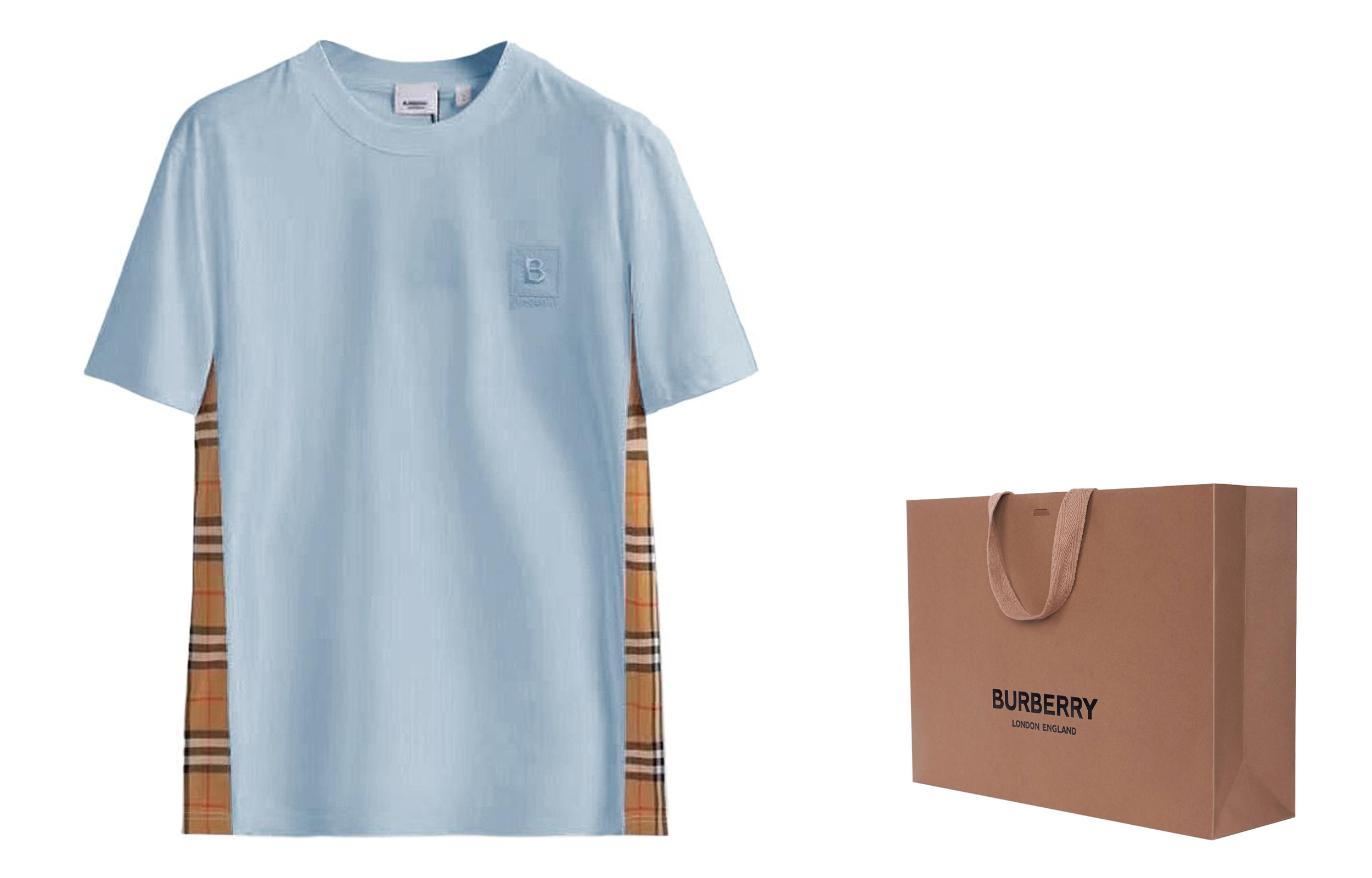 Lookbook (Women) Burberry FW23  Blue Letter Embroidered Crew Neck T-Shirt. 80670731