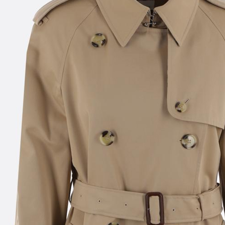 (Women) Burberry FW23  Brown Double-Breasted Mid-Length Jacket 80726811 圖 4