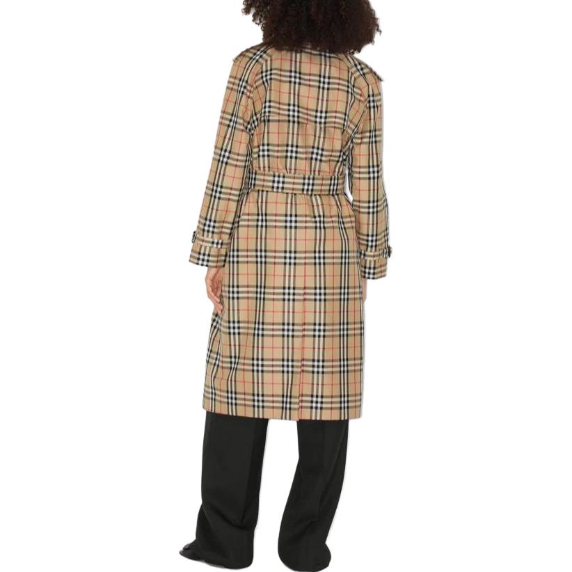 Shop (W) Burberry FW23 經典格紋雙排扣風衣外套 米色. 80727161