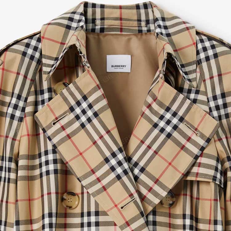 Sizing (W) Burberry FW23 經典格紋雙排扣風衣外套 米色. 80727161