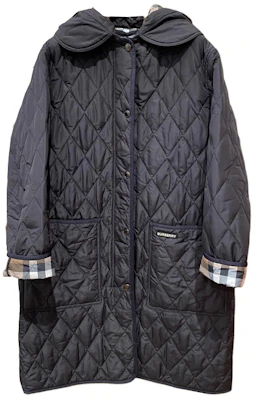 (W) Chaqueta con capucha a cuadros Burberry FW23 de algodón negro manga larga. 80842091 Order (W) Chaqueta con capucha a cuadros Burberry FW23 de algodón negro manga larga. 80842091