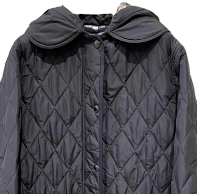 (W) Chaqueta con capucha a cuadros Burberry FW23 de algodón negro manga larga. 80842091 Shop (W) Chaqueta con capucha a cuadros Burberry FW23 de algodón negro manga larga. 80842091
