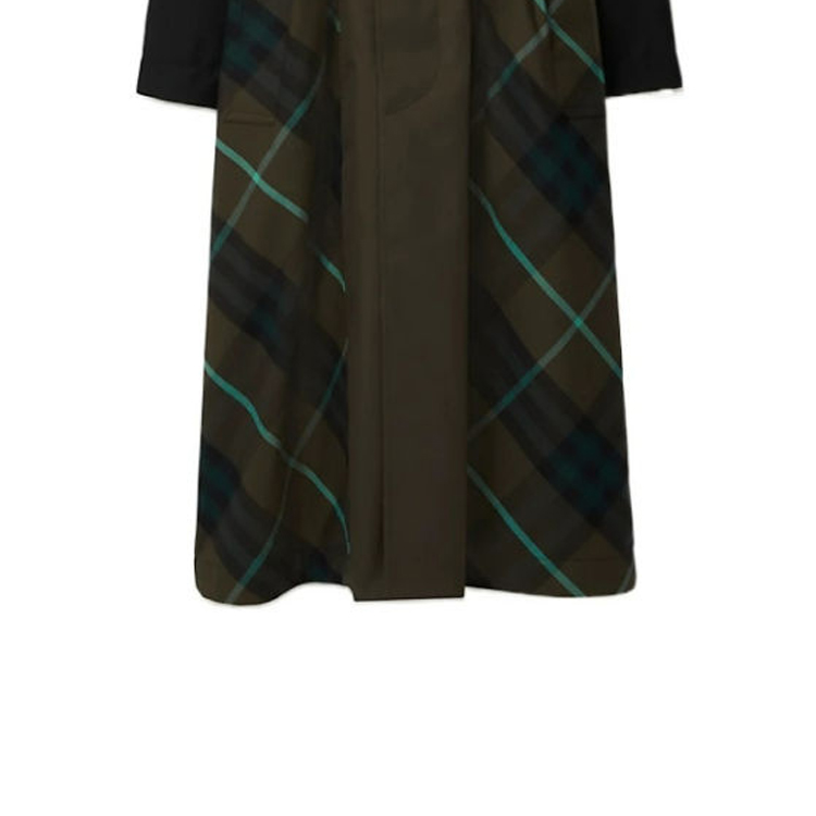 (Women) Burberry FW23  Colorblock Check Belted Long Sleeve Trench Coat Multicolor 80773641 圖 6