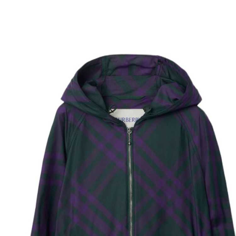 Lookbook (W) Chaqueta con capucha Burberry FW23 Colorblock Check Multicolor. 80790111