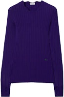 (Women) Burberry FW23 Colorblock Knit Long Sleeve Sweater Purple. 80776851 (Women) Burberry FW23 Colorblock Knit Long Sleeve Sweater Purple. 80776851