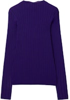 (W) バーバリー FW23 カラーブロック ニット 長袖 セーター パープル 80776851 Lookbook (W) バーバリー FW23 カラーブロック ニット 長袖 セーター パープル 80776851