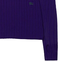 (W) バーバリー FW23 カラーブロック ニット 長袖 セーター パープル 80776851 Shop (W) バーバリー FW23 カラーブロック ニット 長袖 セーター パープル 80776851