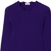 (W) バーバリー FW23 カラーブロック ニット 長袖 セーター パープル 80776851 Sizing (W) バーバリー FW23 カラーブロック ニット 長袖 セーター パープル 80776851