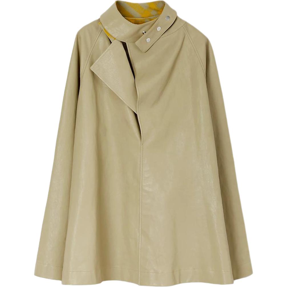 (Women) Burberry FW23  Concealed Snap Button Long-Sleeve Jacket - Brown 80772681