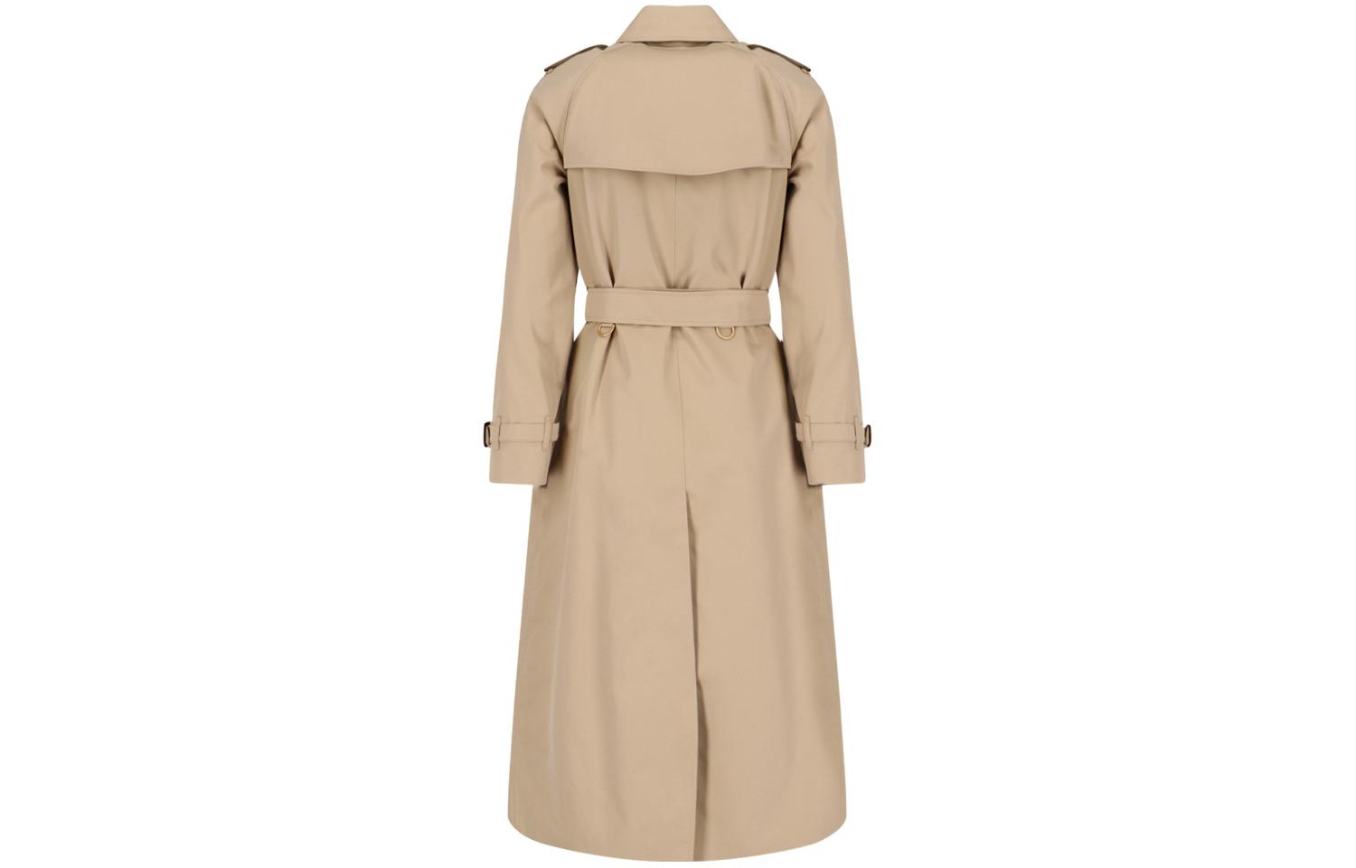 (Women) Burberry FW23  Double-Breasted Belted Mid-Length Trench Coat Brown. 80794201 圖 3
