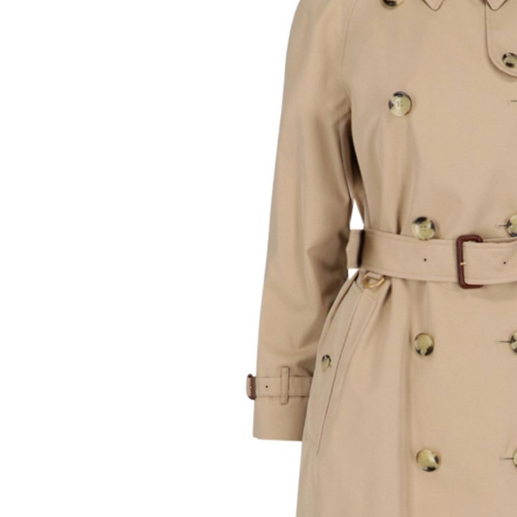 (Women) Burberry FW23  Double-Breasted Belted Mid-Length Trench Coat Brown. 80794201 圖 4