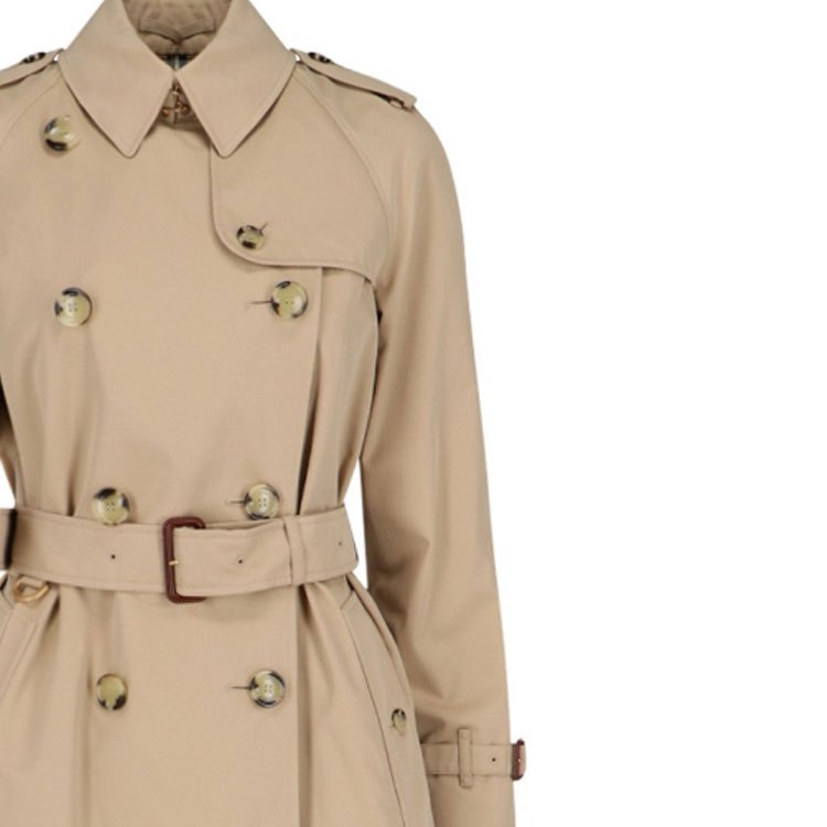 (Women) Burberry FW23  Double-Breasted Belted Mid-Length Trench Coat Brown. 80794201 圖 6