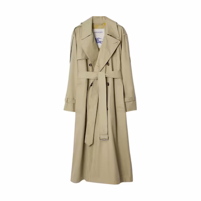 (Women) Burberry FW23 Double-Breasted Long Sleeve Trench Coat Beige. 80793801