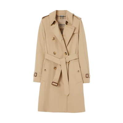 (Women) Burberry FW23 Double-Breasted Trench Coat Brown 80794111