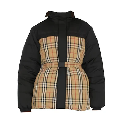 (Women) Burberry FW23 Down Jacket Plaid Reversible with Detachable Hood. 80794761