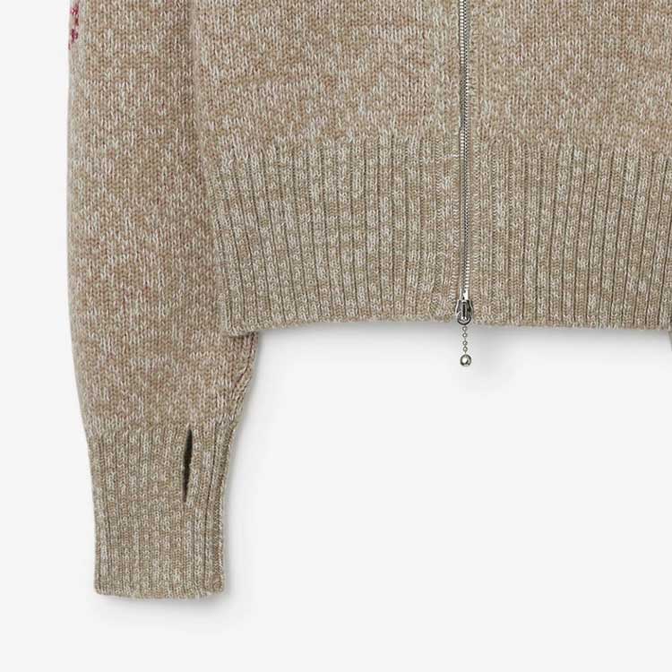 Details for (W) Burberry FW23 Suéter Gris de Punto con Cierre y Diseño de Cuello. 80776891