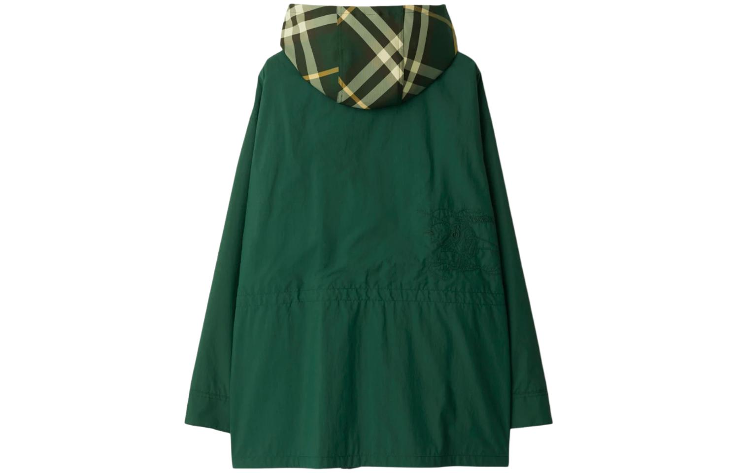 Lookbook (W) 巴宝莉 FW23 绿色格纹连帽宽松夹克. 80838201