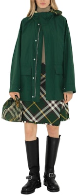 (W) 巴宝莉 FW23 绿色格纹连帽宽松夹克. 80838201 Shop (W) 巴宝莉 FW23 绿色格纹连帽宽松夹克. 80838201