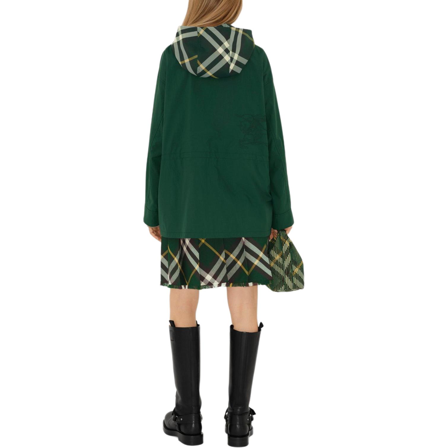 Purchase (W) 巴宝莉 FW23 绿色格纹连帽宽松夹克. 80838201