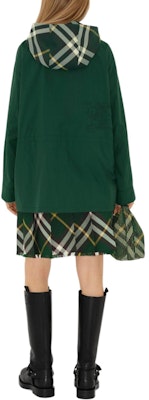 (W) 巴宝莉 FW23 绿色格纹连帽宽松夹克. 80838201 Purchase (W) 巴宝莉 FW23 绿色格纹连帽宽松夹克. 80838201