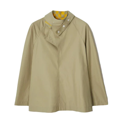(Women) Burberry FW23 Green Solid Color Raglan Sleeve Casual Jacket 80774121