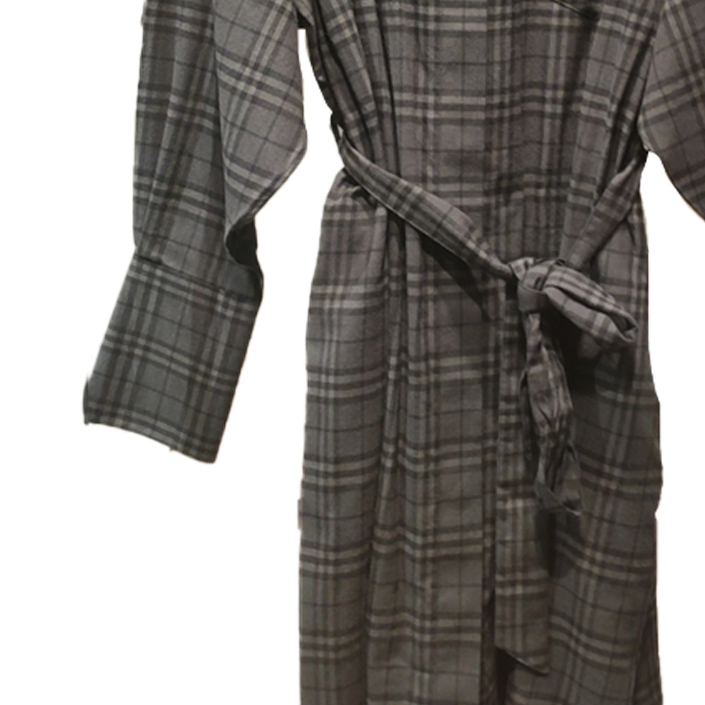 (Women) Burberry FW23  Grey Checkered Mid-Length Long Sleeve Dress. 80699391 圖 5