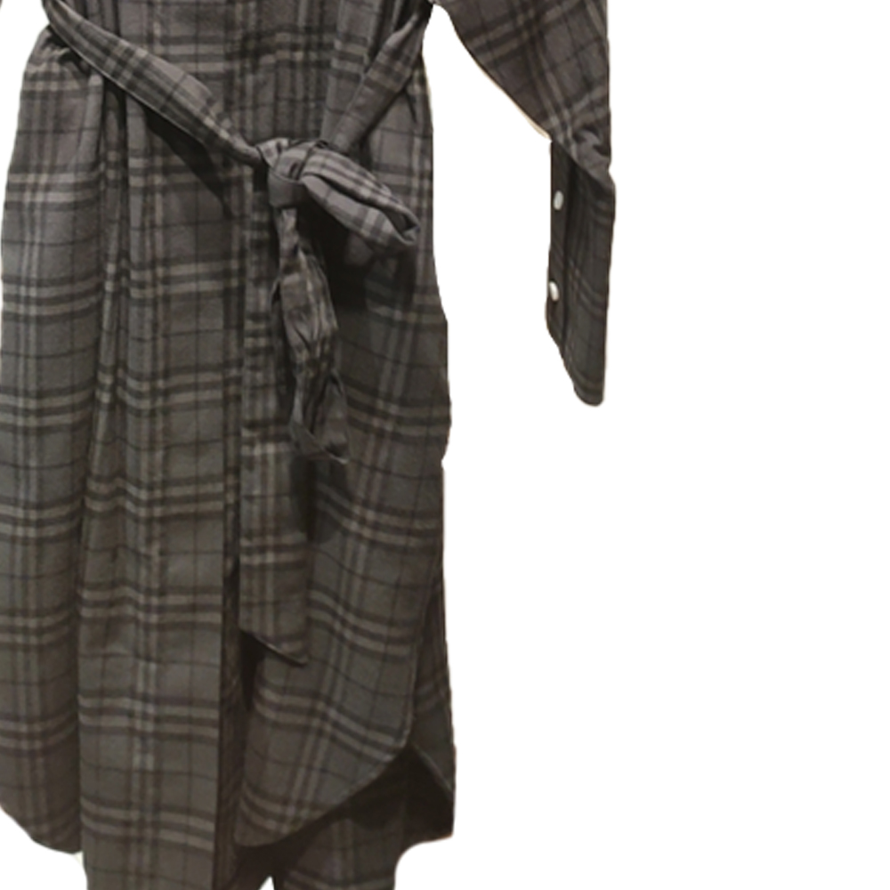 (Women) Burberry FW23  Grey Checkered Mid-Length Long Sleeve Dress. 80699391 圖 6